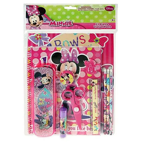 Minnie Mouse 11 Piece Stationary Value Pack 1