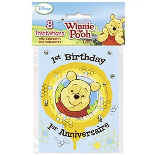 Winnie The Pooh 1St Birthday Invitations 1