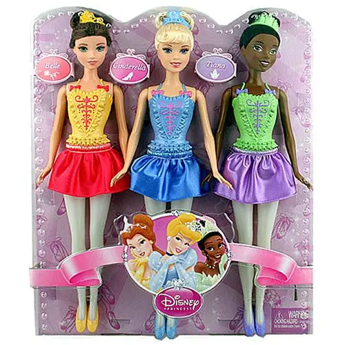 Disney Princess Ballerina Set Of 3 (Belle  Cinderella  Tiana) 1