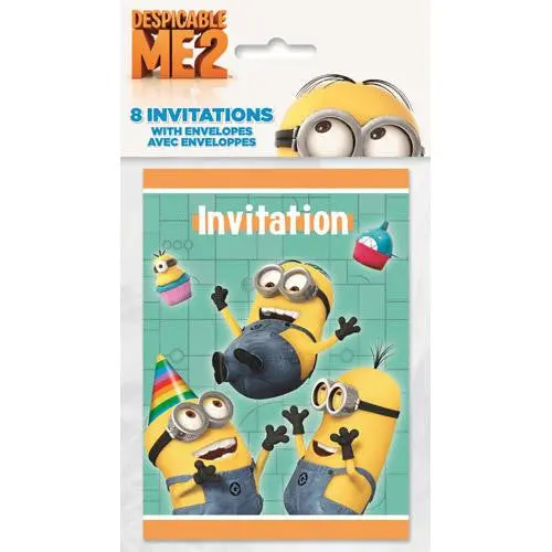 Despicable Me 2 Party Invitations (8 Per Pack) 1
