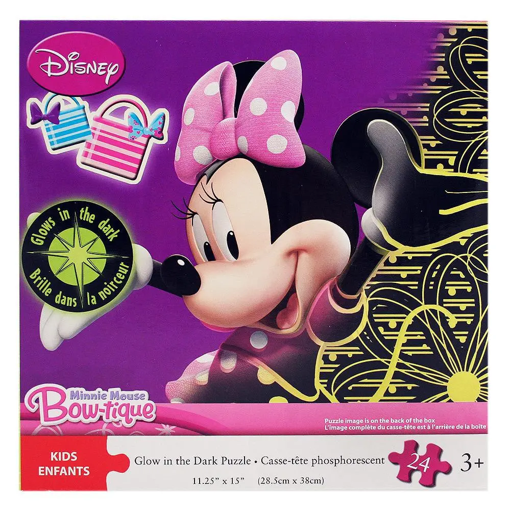 Disney Minnie Mouse Bow-Tique Glow In The Dark Puzzle (24 Pieces) 1
