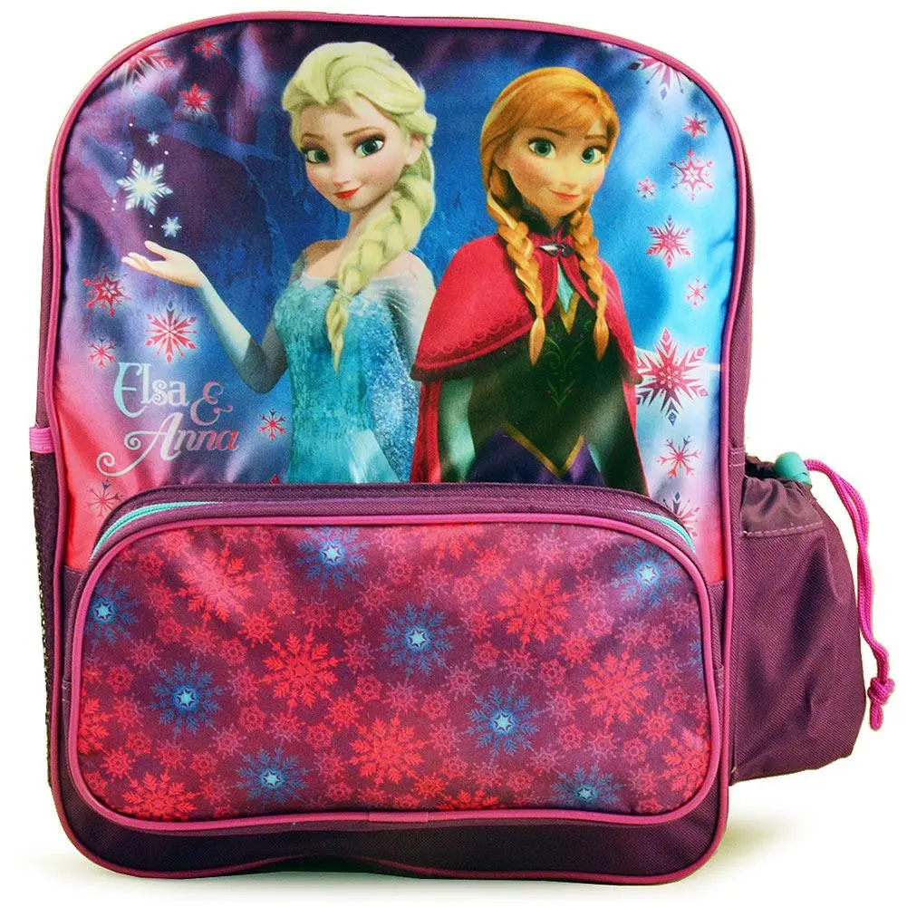 Disney Frozen Deluxe Anna And Elsa Backpack (Purple) 1