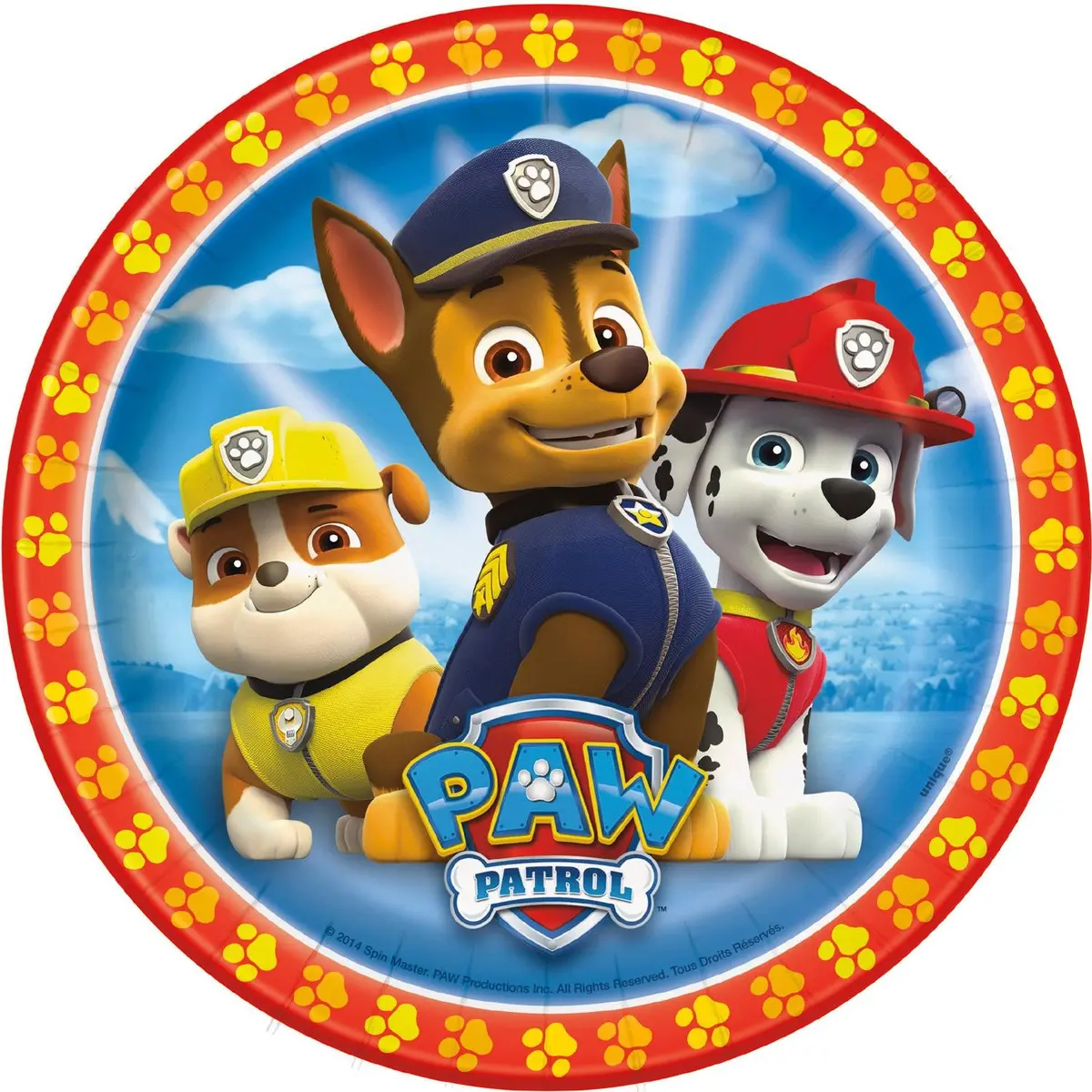 Paw Patrol Plates (7 Inches - 8 Per Pack) 1