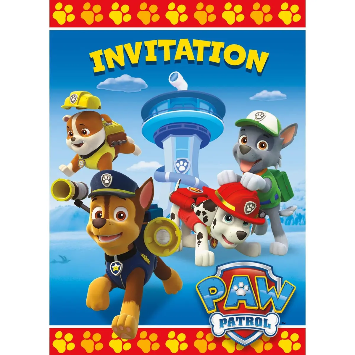 Paw Patrol Invitations (8 Per Pack) 1