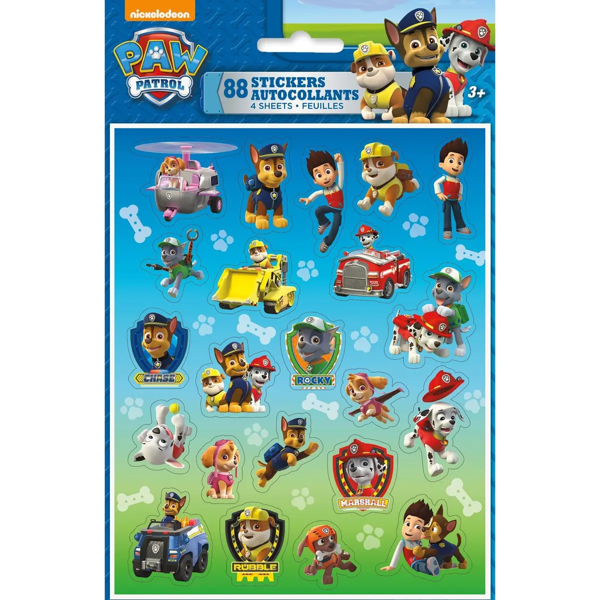 Paw Patrol Stickers (4 Sheets) 1