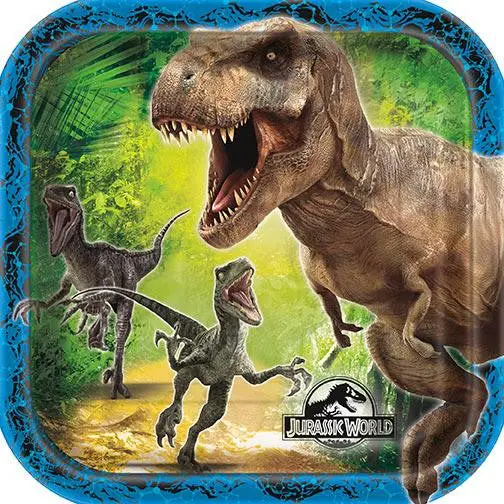 Jurassic World 7 Inch Plates (8 Per Pack) 1