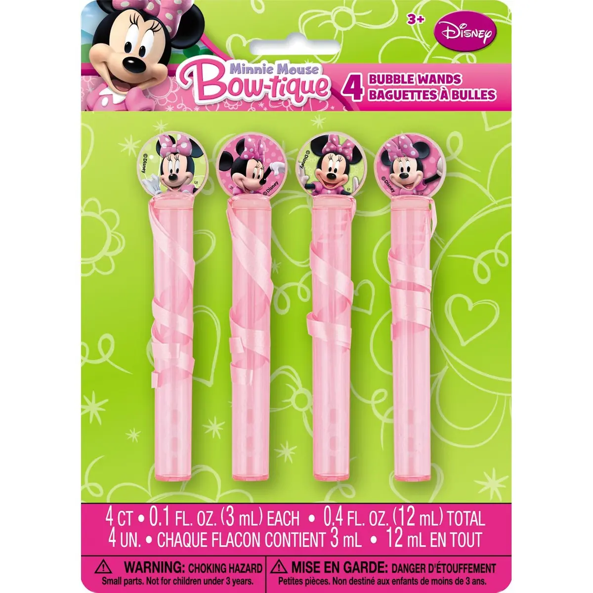 Minnie Mouse Bubbles And Wands (4 Per Pack) 1