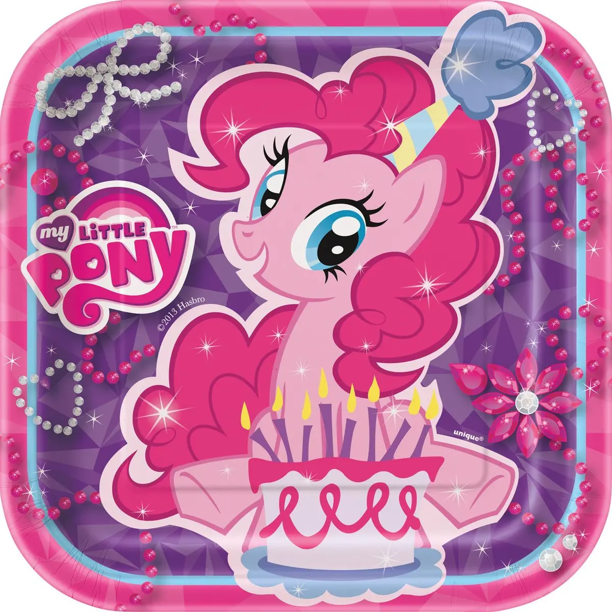 My Little Pony 7 Square Party Plates (8 Per Pack) 1