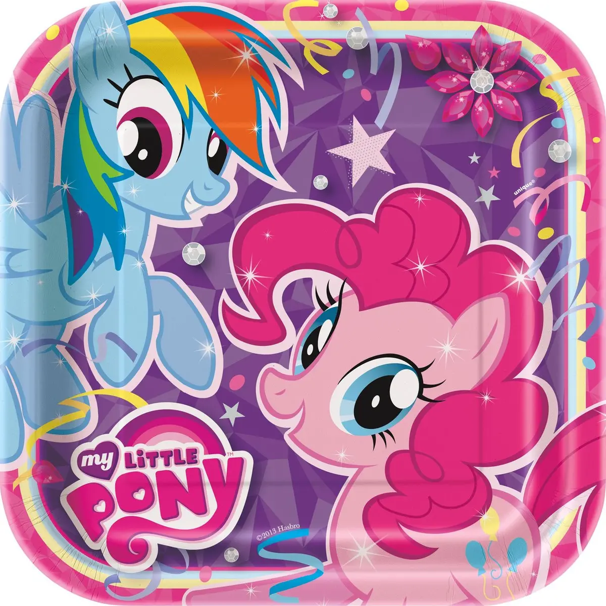 My Little Pony 9 Square Party Plates (8 Per Pack) 1