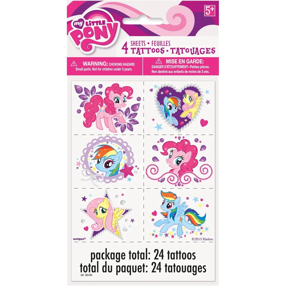 My Little Pony Temporary Tattoos (4 Sheets Per Pack) 1