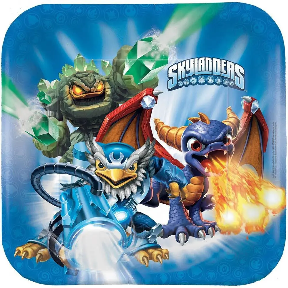 Skylanders Square Dinner Plates (8 Per Pack) 1