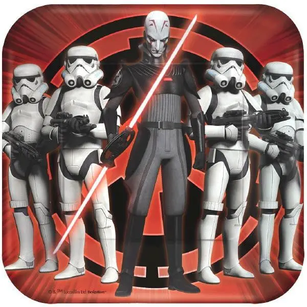 Star Wars Rebels 7 Inch Square Plates (8 Per Pack) 1