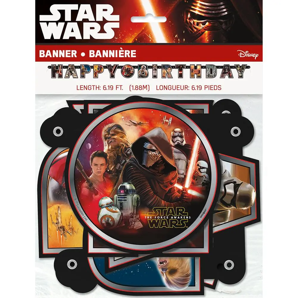 Star Wars The Force Awakens Jointed Birthday Banner 1