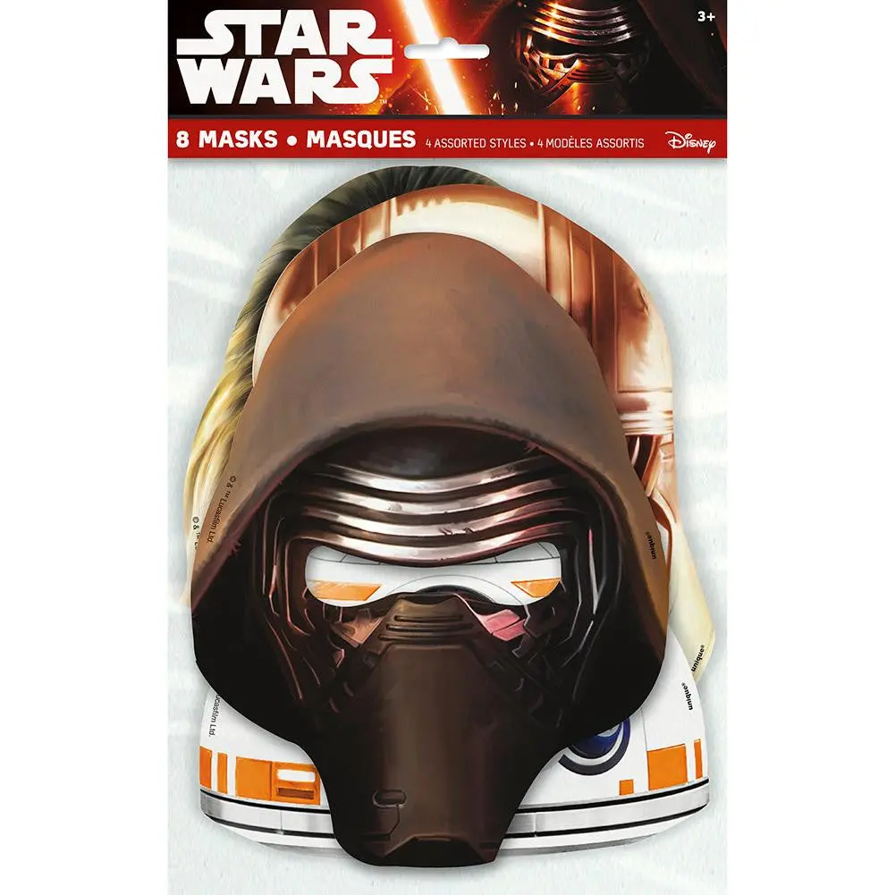 Star Wars The Force Awakens Party Masks (8 Per Pack) 1