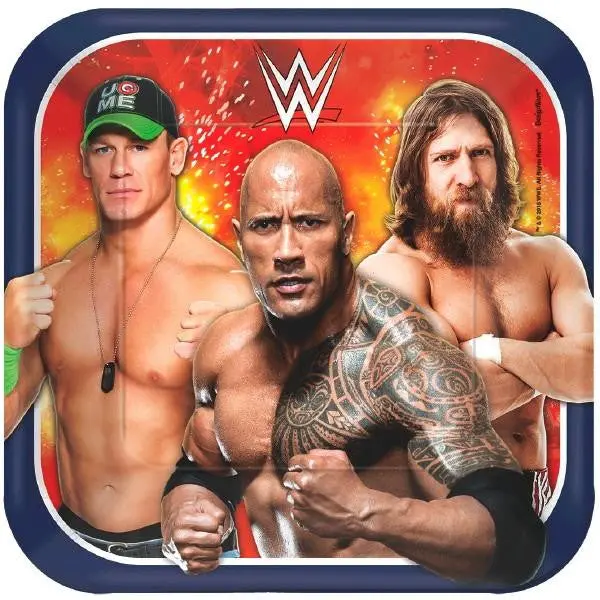 Wwe 7 Square Plates (8 Per Pack) 1