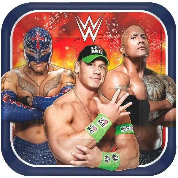 Wwe 9 Square Plates (8 Per Pack) 1
