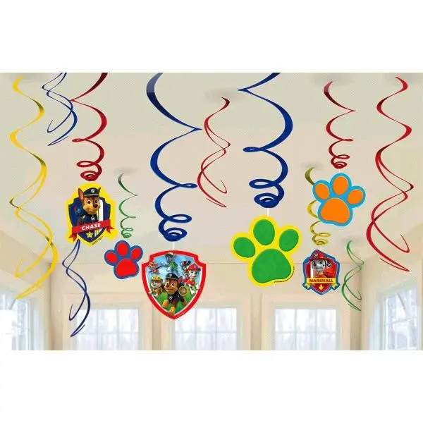 Paw Patrol Hanging Swirl Decorations 1