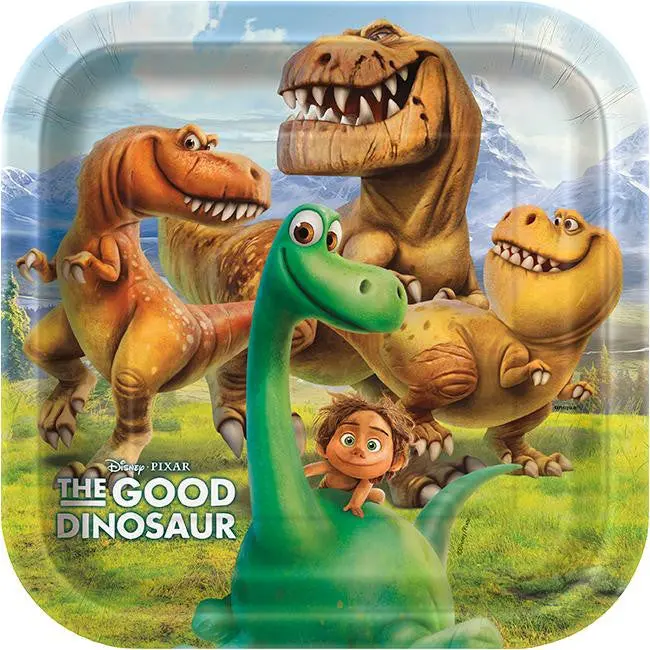 The Good Dinosaur 9 Square Plates (8 Per Pack) 1