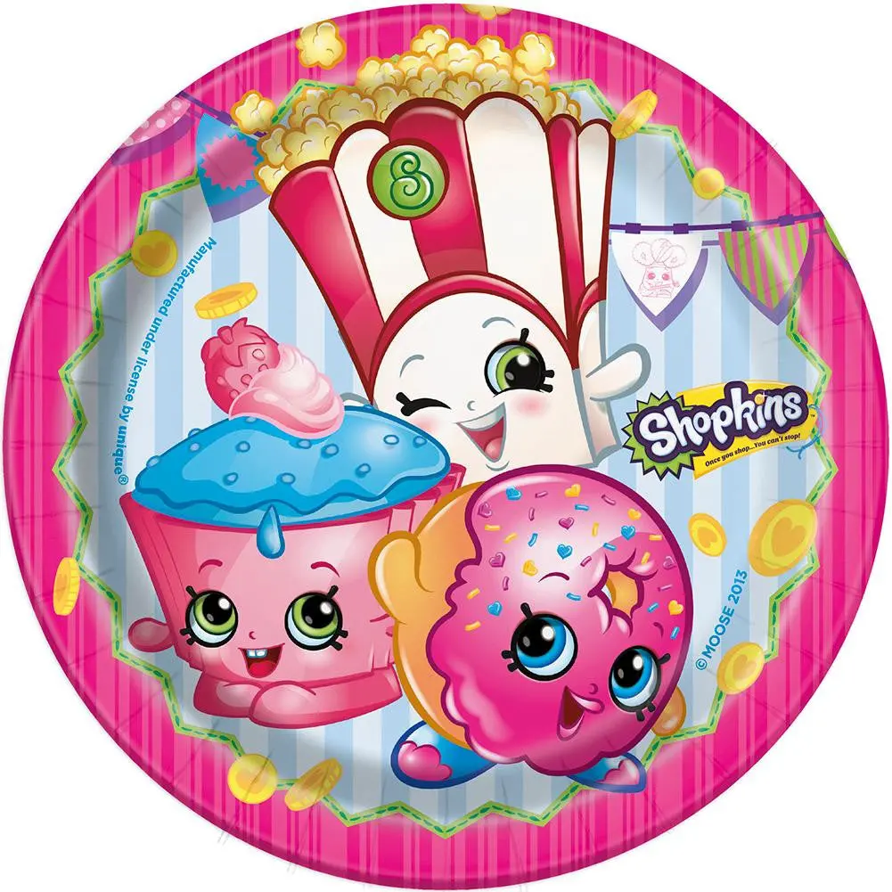 Shopkins Dessert Plates (7 Inches - 8 Per Pack) 1