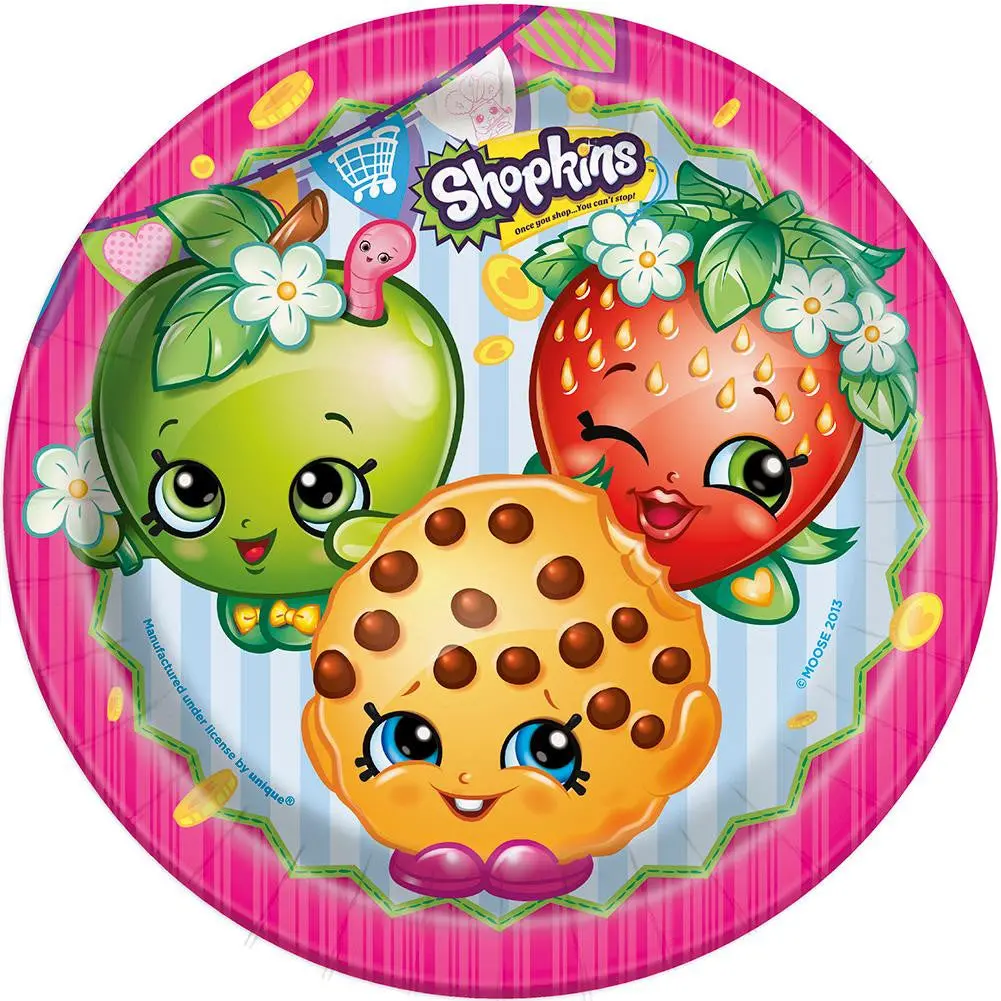 Shopkins Dinner Plates (9 Inches - 8 Per Pack) 1