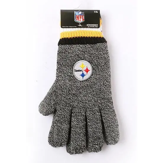 Nfl Pittsburgh Steelers Thermal Gloves (Men's - One Size) 1