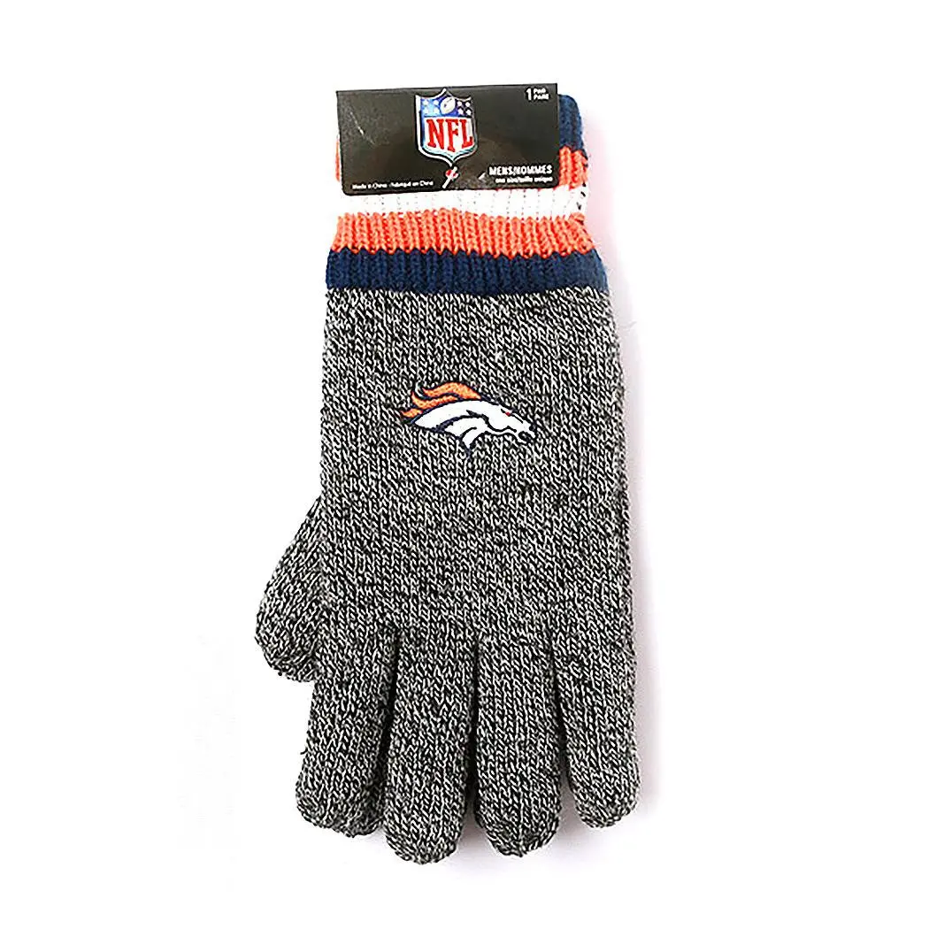 Nfl Denver Broncos Thermal Gloves (Men's - One Size) 1