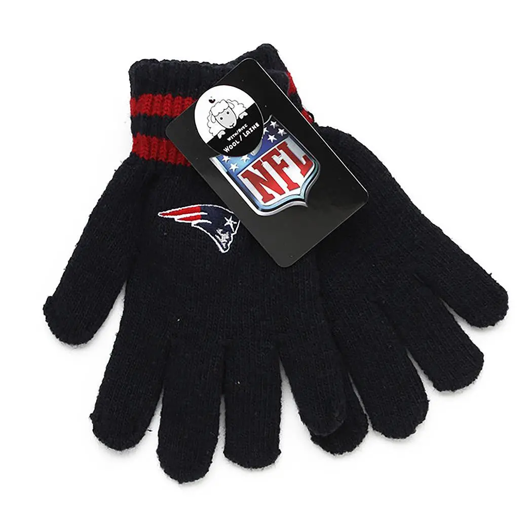 Nfl New England Patriots Wool Gloves (Men's - One Size) 1