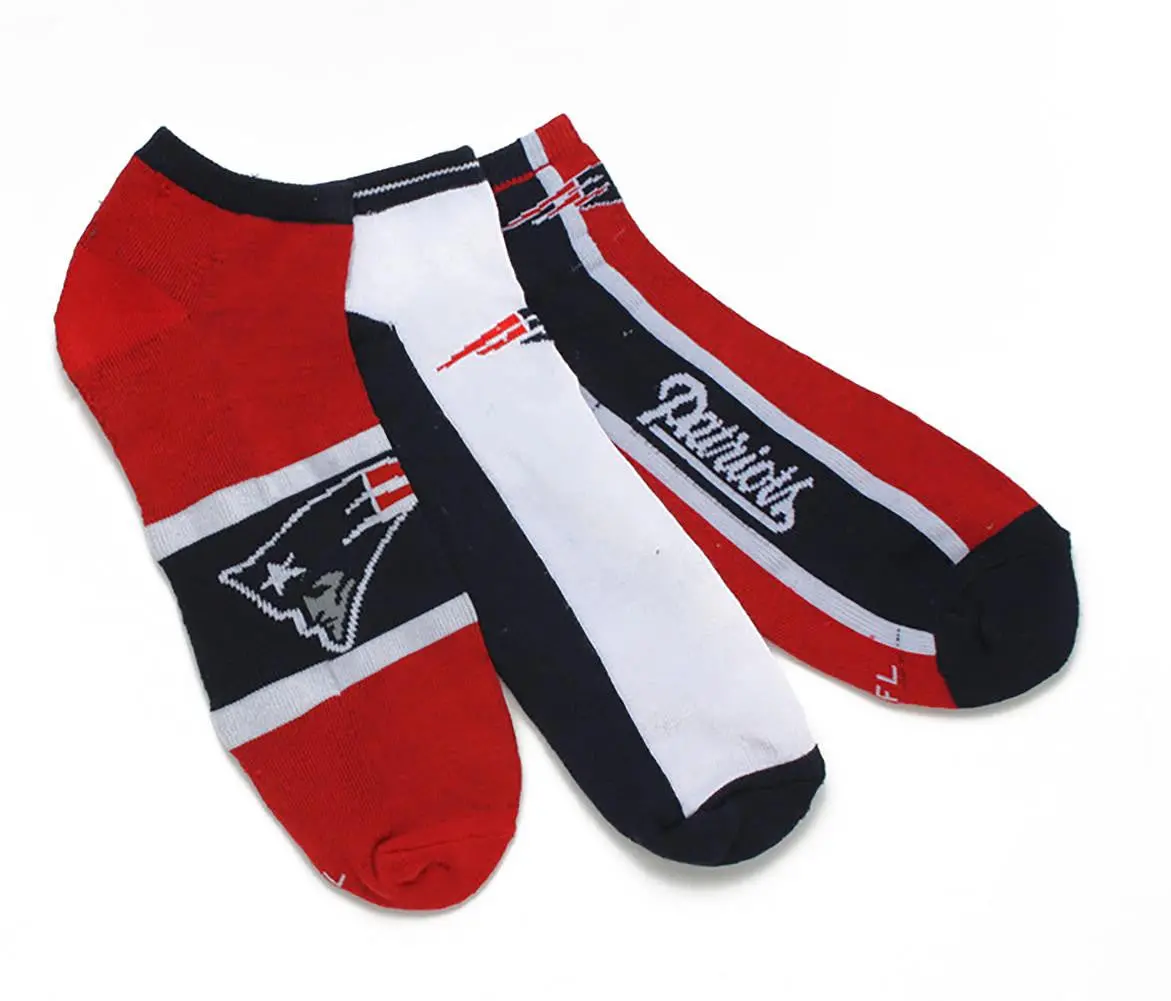 Nfl New England Patriots Ankle Socks (3 Pairs) 1