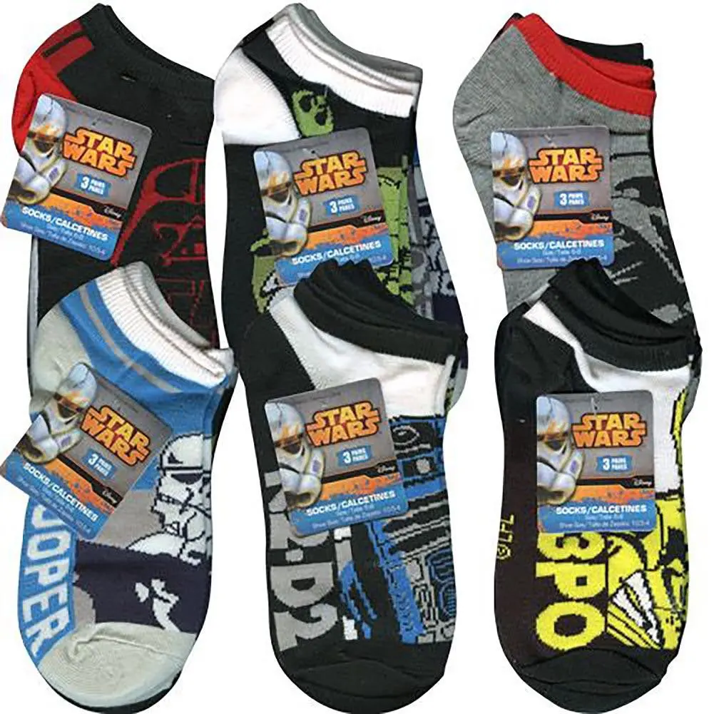 Star Wars Anklet Socks (3 Pack - Size 6-8) - Assorted 1
