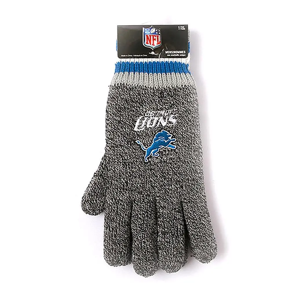 Nfl Detroit Lions Thermal Gloves (Men's - One Size) 1