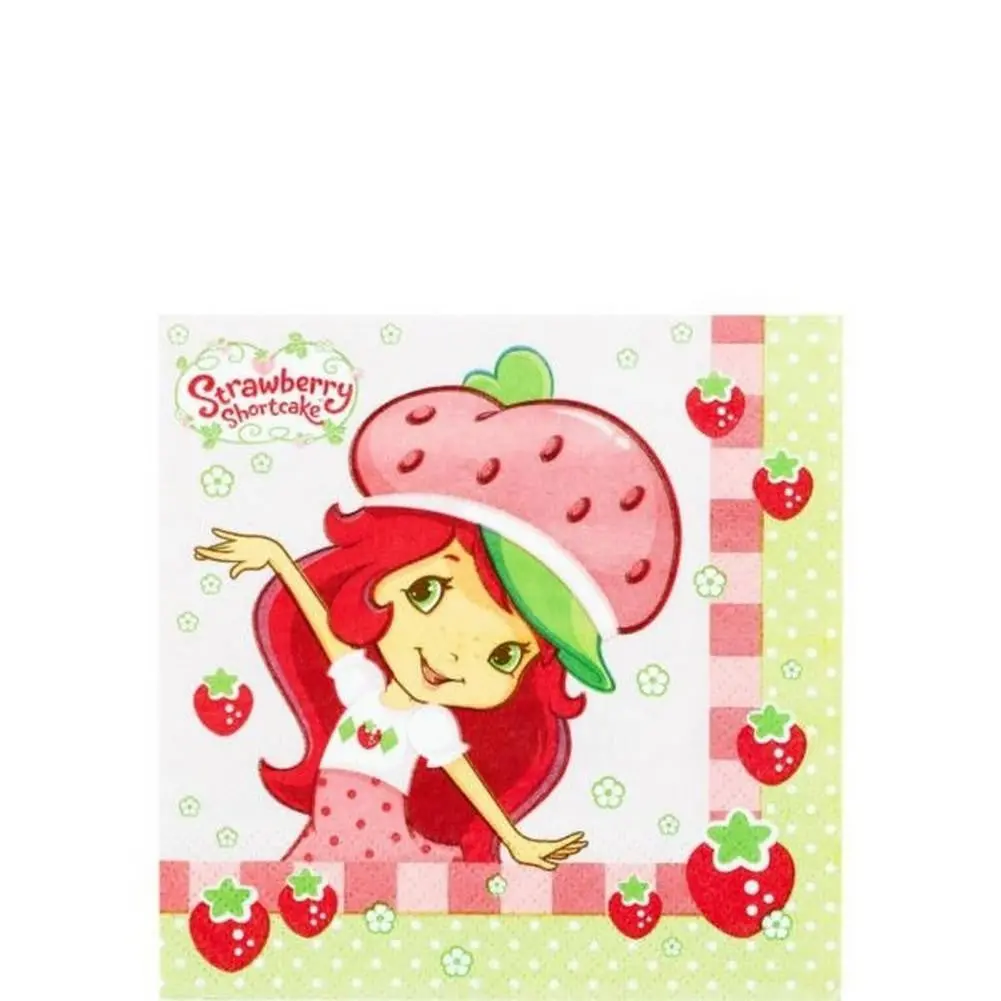 Strawberry Shortcake Party Beverage Napkins (16 Per Pack) 1