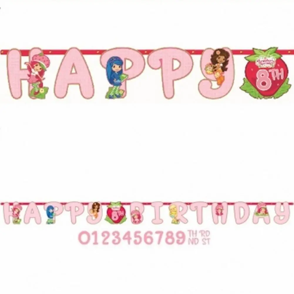 Strawberry Shortcake Jumbo Add-An-Age Letter Party Banner 1
