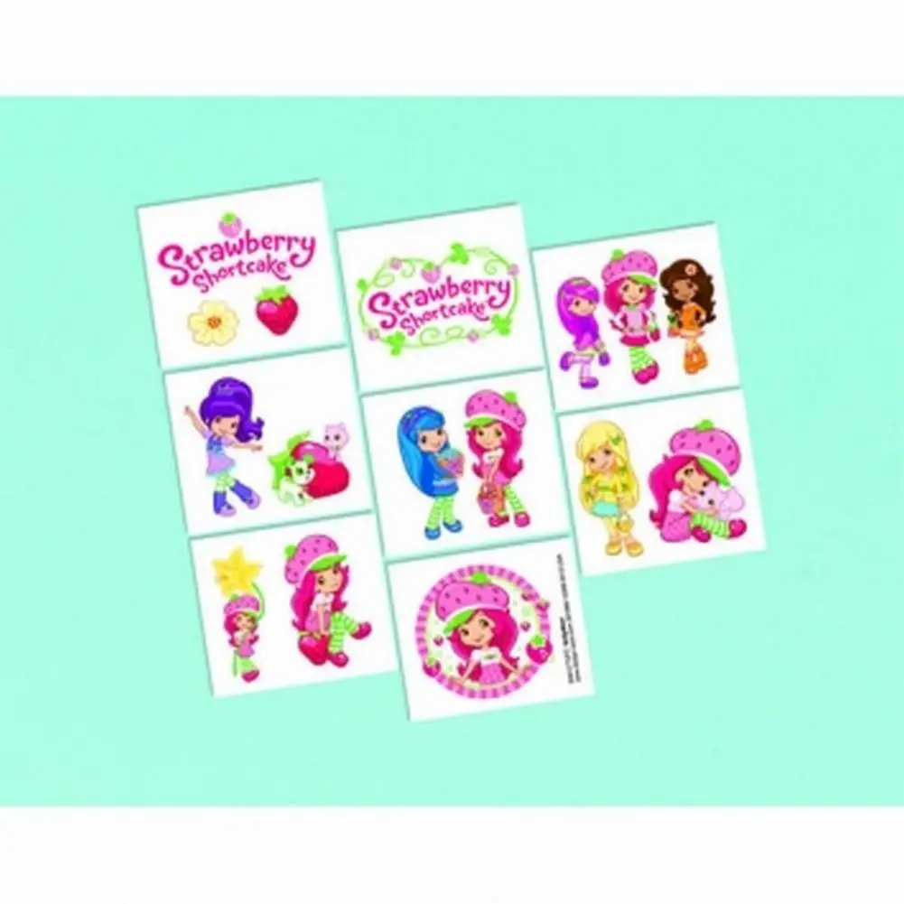 Strawberry Shortcake Temporary Tattoos (16 Per Pack) 1