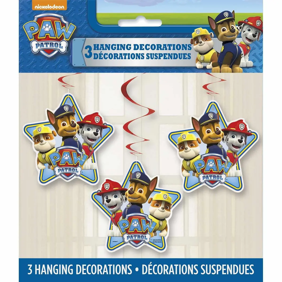 Paw Patrol Hanging Decorations (3 Per Pack) 1
