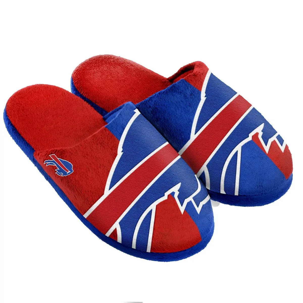Nfl Buffalo Bills Big Logo Slippers (Men's Large - Size 11-12 Us) 1