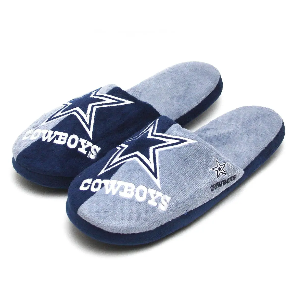 Nfl Dallas Cowboys Big Logo Slippers (Men's Medium - Size 9-10 Us) 1