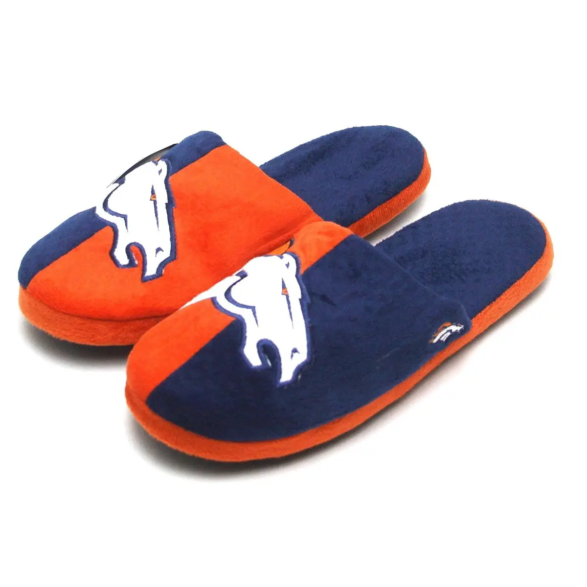 Nfl Denver Broncos Big Logo Slippers (Men's Medium - 9-10 Us) 1