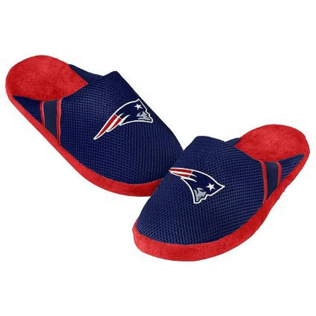 Nfl New England Patriots Jersey Slippers (Men's X-Large - Size 13-14 Us) 1