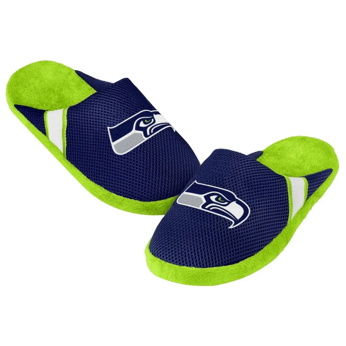 Nfl Seattle Seahawks Jersey Slippers (Men's Large - 11-12 Us) 1