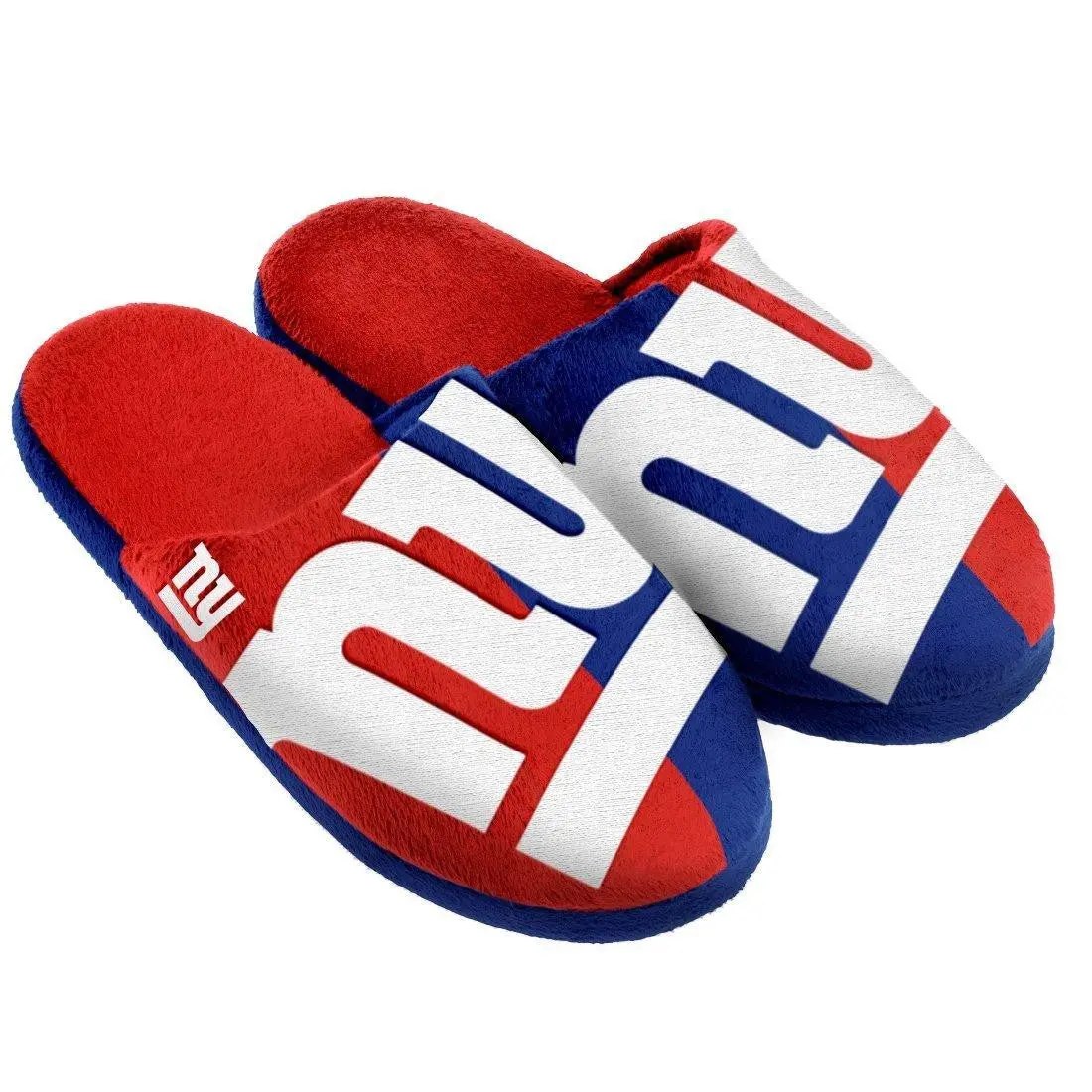 Nfl New York Giants Big Logo Slippers (Men's Large - 11-12 Us) 1