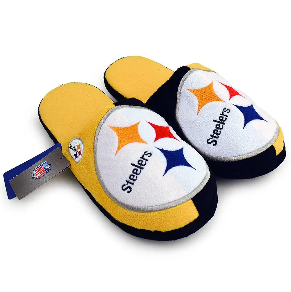 Nfl Pittsburgh Steelers Big Logo Slippers (Men's Medium - 9-10 Us) 1