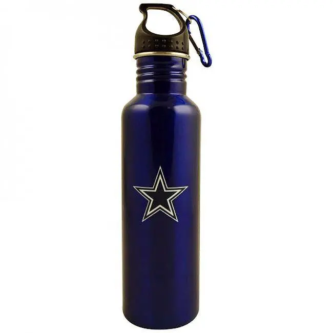Nfl Dallas Cowboys Stainless Steel Blue Water Bottle - 26 Oz (770 Ml) 1