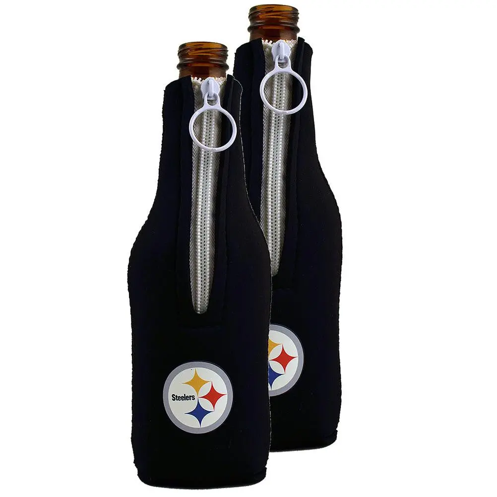 Nfl Pittsburgh Steelers Neoprene Bottle Sleeve (Set Of 2) 1