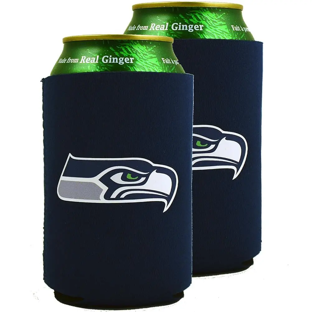 Nfl Seattle Seahawks Neoprene Can Sleeve (Set Of 2) 1