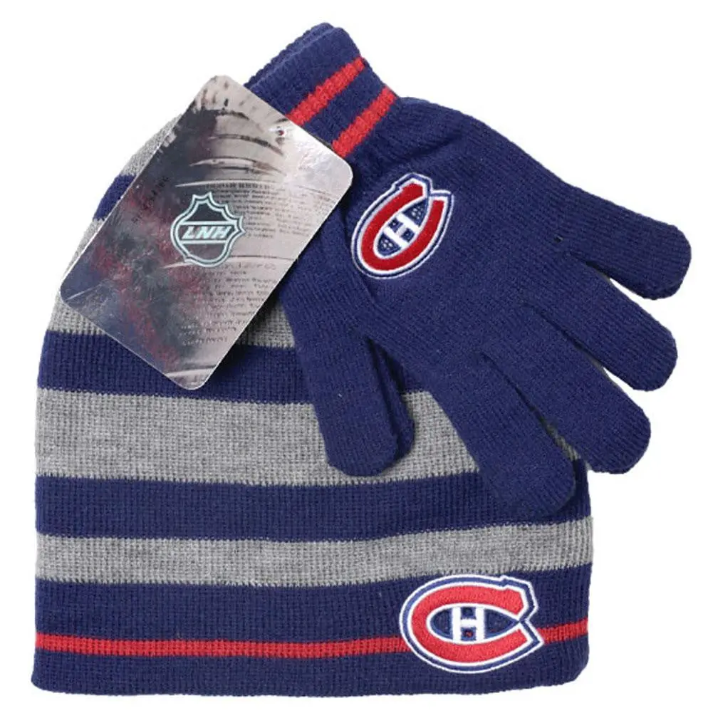 Nhl Montreal Canadiens Habs Hat And Gloves 1