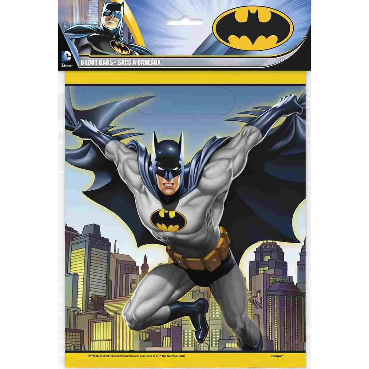 Batman Plastic Loot Bags (8 Per Pack) 1