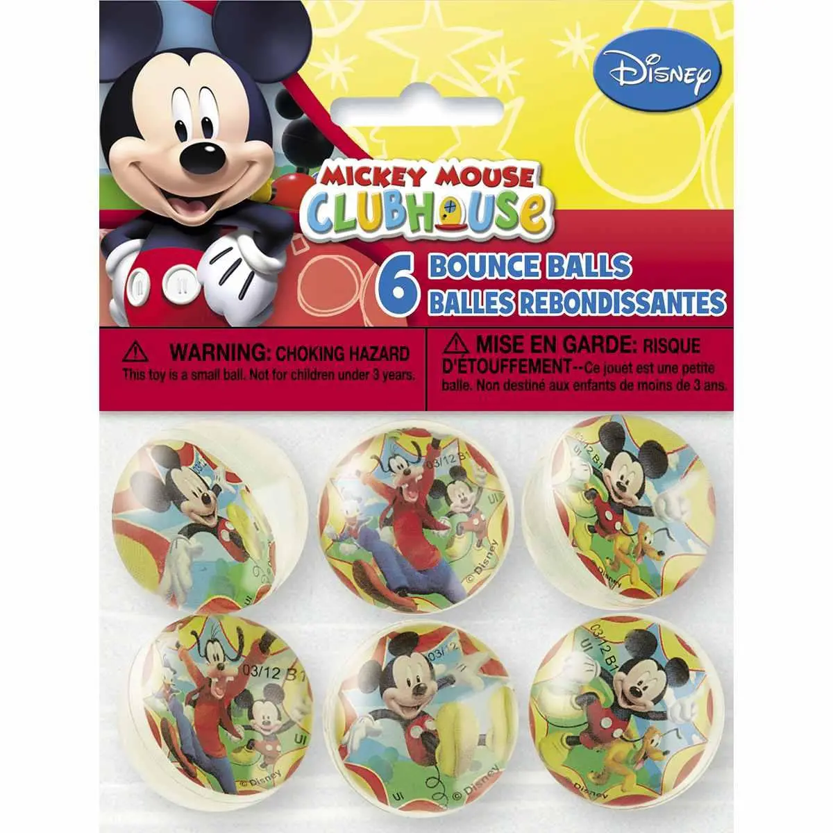 Mickey Mouse Clubhouse Bounce Balls (6 Per Package) 1