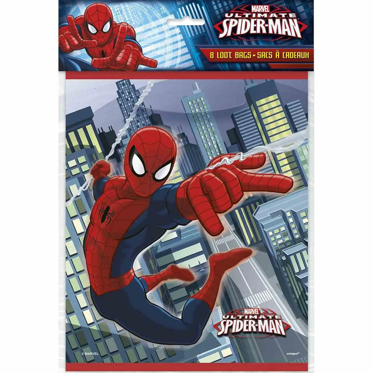 Spider-Man Plastic Loot Bags (8 Per Pack) 1