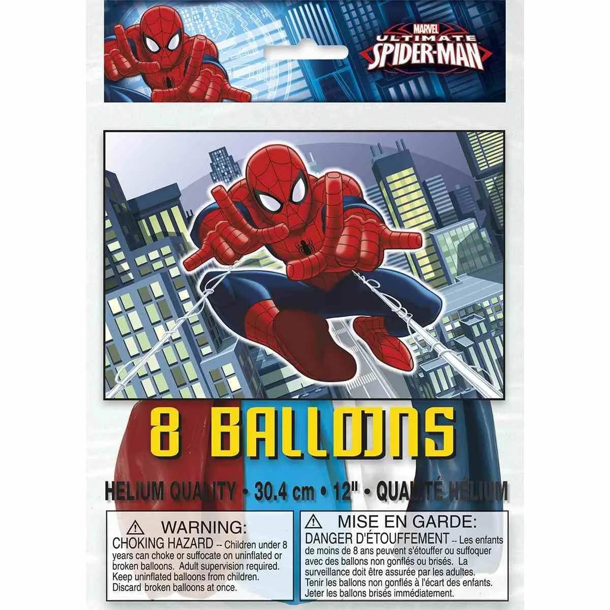 Spider-Man Party Balloons (8 Per Pack) 1