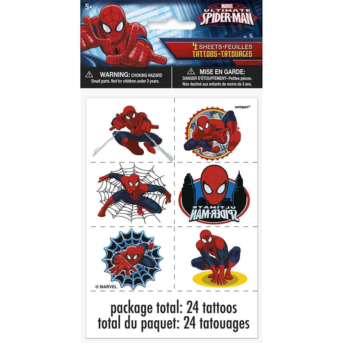 Spider-Mantattoo Sheets (4 Sheets) 1